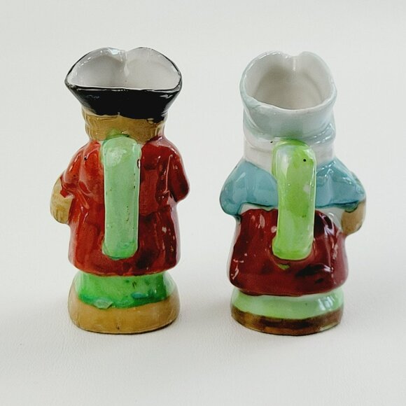 Miniature Colonel Couple Figurine Pitchers, Vintage 1945-52 Occupied Japan, Smal - Picture 2 of 10